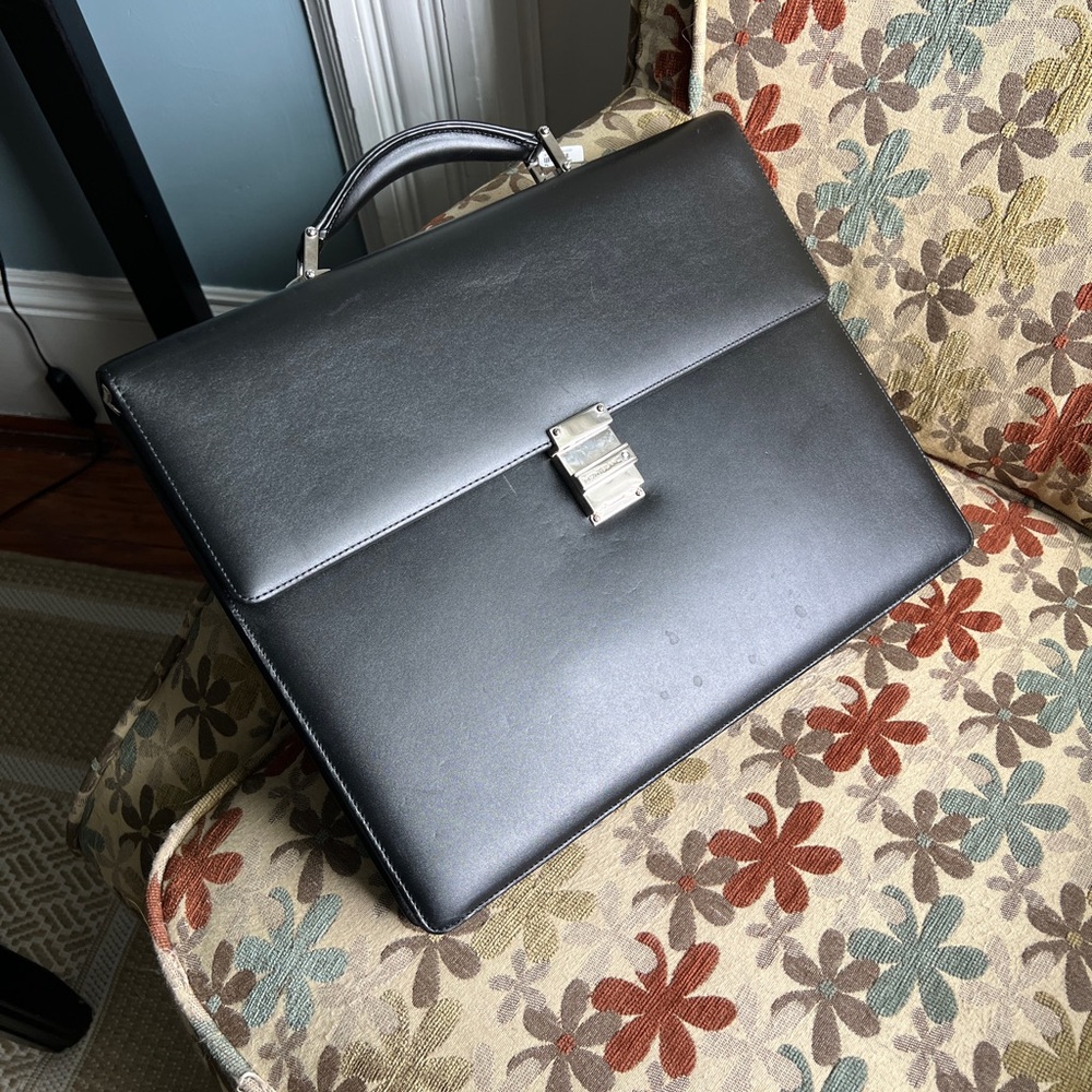Montblanc Black Leather Briefcase